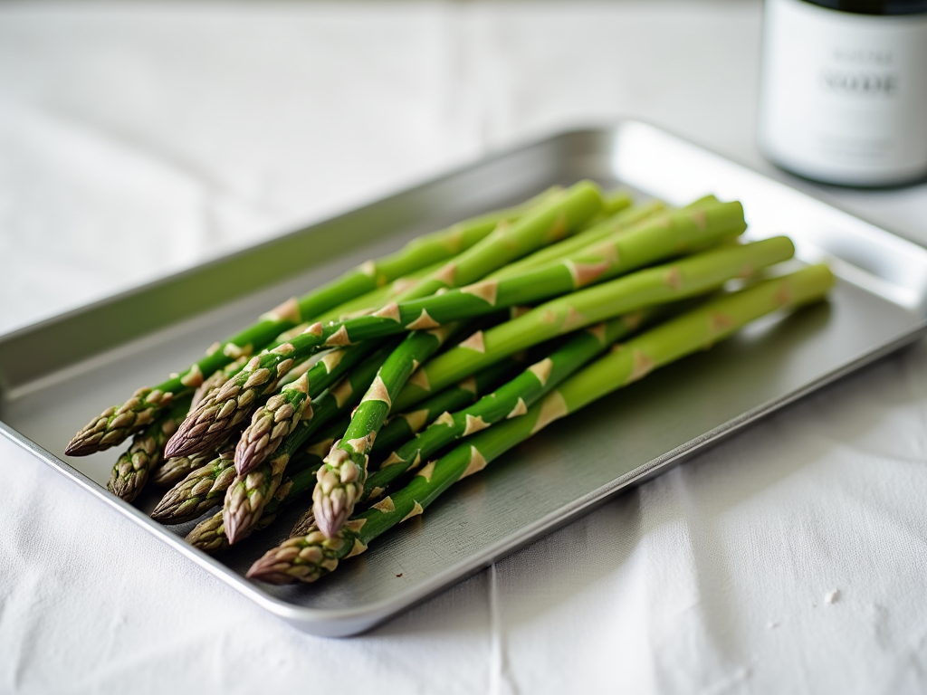 Fresh green asparagus tips